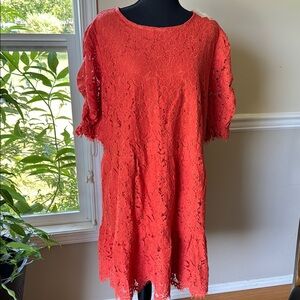 G‎ By Giuliana Black Label Women’s Orange Lace Dress Size XL